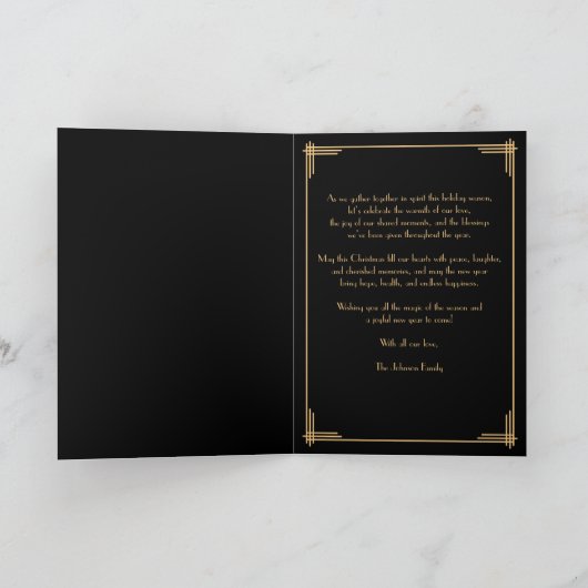 Elegantes Foto Frohe Weihnachten (Innenseite)