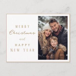 Elegantes Foto frohe Weihnachten Postkarte