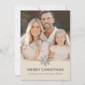 Elegantes Foto Frohe Weihnachts-Flachkarte Feiertagskarte (Vorderseite)