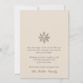 Elegantes Foto Frohe Weihnachts-Flachkarte Feiertagskarte (Rückseite)