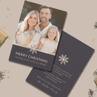 Elegantes Foto Frohe Weihnachts-Flachkarte