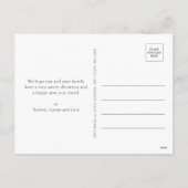 Elegantes Foto Frohe Weihnachtsfeiertage Postkarte (Rückseite)