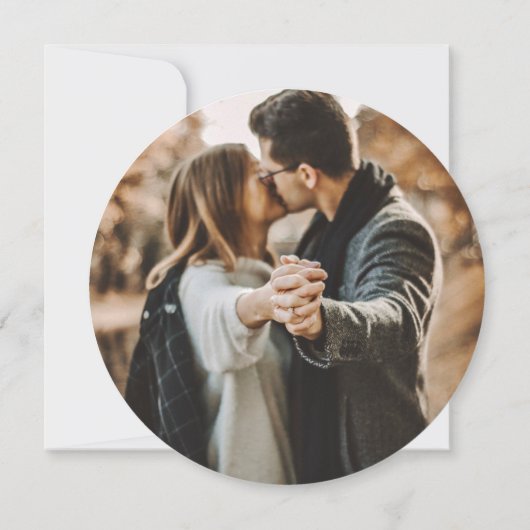 Elegantes Foto für Aquamarine Hochzeiten und Hochz Save The Date (Rückseite)