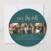 Elegantes Foto für Aquamarine Hochzeiten und Hochz Save The Date (Vorderseite)