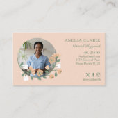 Elegantes Foto für Blumenblütenhygiene Visitenkarte (Vorderseite)