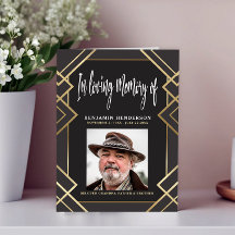 Elegantes Foto für das Love Memory Funeral Program