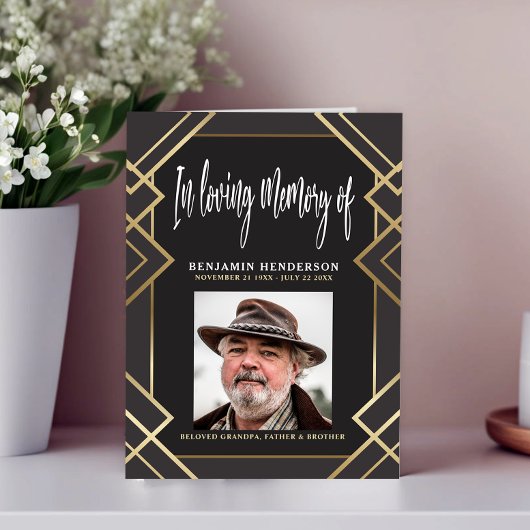 Elegantes Foto für das Love Memory Funeral Program Programm