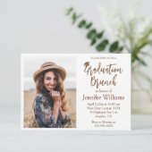 elegantes Foto für den Abschluss- Einladung (Stehend Vorderseite)