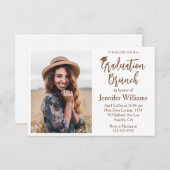 elegantes Foto für den Abschluss- Einladung (Vorne/Hinten)