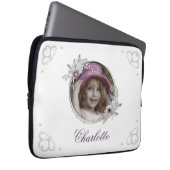 Elegantes Foto für die Blume mit Bilderrahmen Laptopschutzhülle (Vorne Rechts)