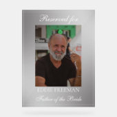 Elegantes Foto für die Hochzeit Acrylschild (Vorderseite)