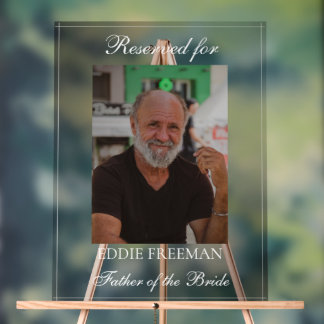 Elegantes Foto für die Hochzeit Acrylschild