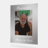 Elegantes Foto für die Hochzeit Acrylschild (Winkel)