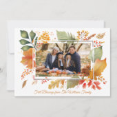 Elegantes Foto für Erntedank Feiertagskarte (Vorderseite)