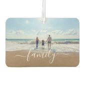 Elegantes Foto für handgeschriebene Skriptfamilie Autolufterfrischer (Rückseite)