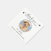 Elegantes Foto für Haustiere Danke, dass Sie Hochz Serviette (Ecke)