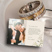 Elegantes Foto für Hochzeiten mit Wasserfarben Dankeskarte