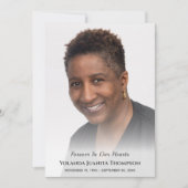 Elegantes Foto für immer in unserem Herzen Beerdig Dankeskarte (Vorderseite)