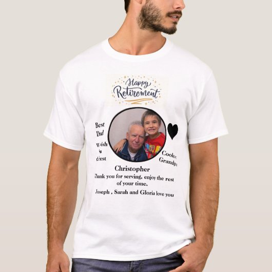 Elegantes Foto für individuelle Altersvorsorge T-Shirt (Vorderseite)