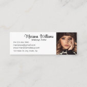 elegantes Foto für Makeup-Künstler Mini Visitenkarte (Vorderseite)