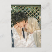 Elegantes Foto für Minimalistische Hochzeiten Begleitkarte (Rückseite)