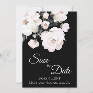 Elegantes Foto für Minimalistische Schwarz-weiße B Save The Date