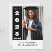 Elegantes Foto für moderne Abschlüsse Einladung (Vorderseite)