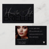 Elegantes Foto für moderne Kalligraphie Visitenkarte (Vorne/Hinten)