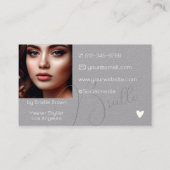 Elegantes Foto für moderne Kalligraphie Visitenkarte (Rückseite)