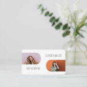 Elegantes Foto für modische Firmenlogos Visitenkarte (Stehend Vorderseite)