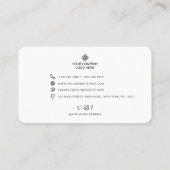 Elegantes Foto für modische Firmenlogos Visitenkarte (Rückseite)