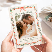 Elegantes Foto für Rote Band und Grüne Save The Date