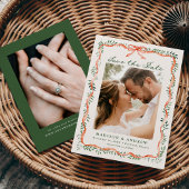 Elegantes Foto für Rote Band und Grüne Save The Date