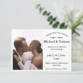 elegantes Foto für Typografie Einladung (Stehend Vorderseite)