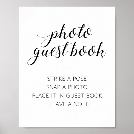 Elegantes Foto Gästebuch (Vorne)