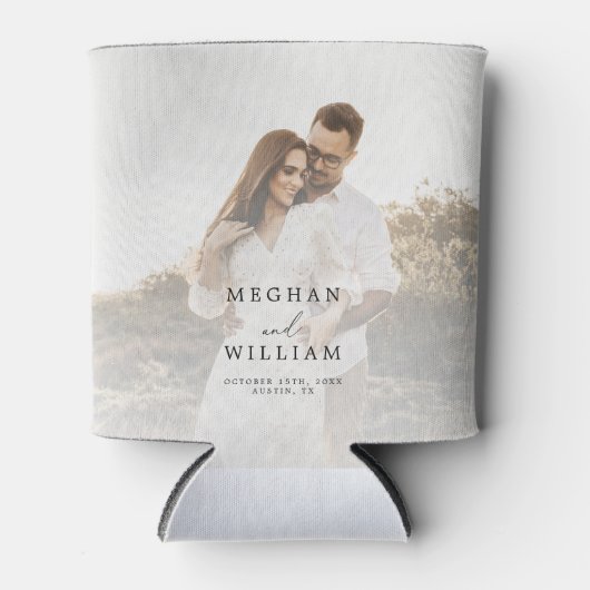 Elegantes Foto Gastgeschenk Hochzeit Dosenkühler (Vorderseite)