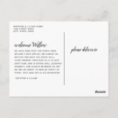 Elegantes Foto Geburtsankündigung Postkarte (Rückseite)