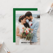 elegantes Foto Geburtstagsfeier Liebe Karte (Vorderseite/Rückseite Beispiel)