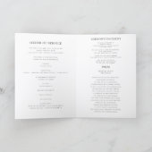 Elegantes Foto-Gedenk- Trauerprogramm Karte (Innenseite)
