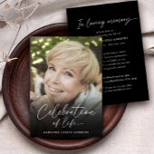 Elegantes Foto - Gedenkfeier Einladung