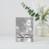 Elegantes Foto-Gedenkgebet Visitenkarte (Stehend Vorderseite)