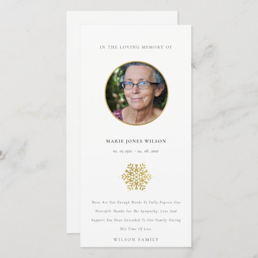 Elegantes Foto-Gedenkmuseum Dankeskarte (Vorne/Hinten)