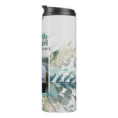 Elegantes FOTO GIFTS - Grüne Blätter Aquarell Thermosbecher (Nach rechts gedreht)