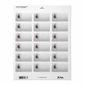 Elegantes Foto Girl Adressaufkleber (Vorne)