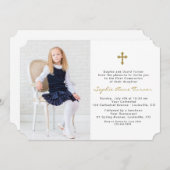 Elegantes Foto Girl Einladung (Vorne/Hinten)