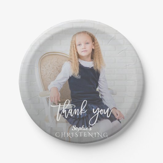 Elegantes Foto Girl Pappteller (Vorderseite)