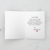 Elegantes Foto Godmutt Vorschlag Karte (Innenseite)