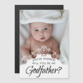 Elegantes Foto Godvater Vorschlag Magnetkarte (Vorne/Hinten)