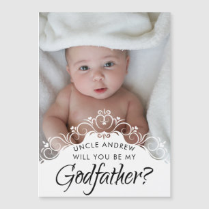 Elegantes Foto Godvater Vorschlag Magnetkarte