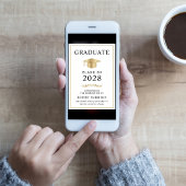 Elegantes Foto Gold Grad Cap Uni-Abschluss Ankündigung